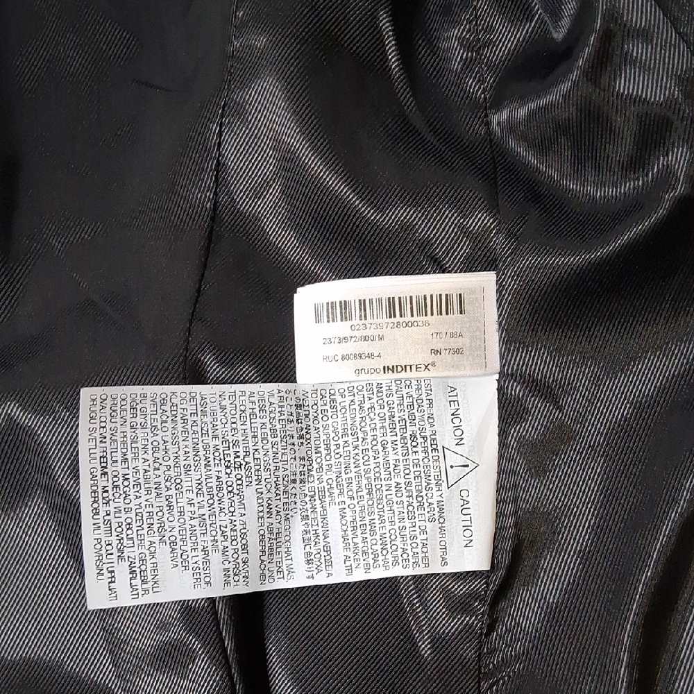 Zara Women's Black Leather Jacket - Picture 5 of 6